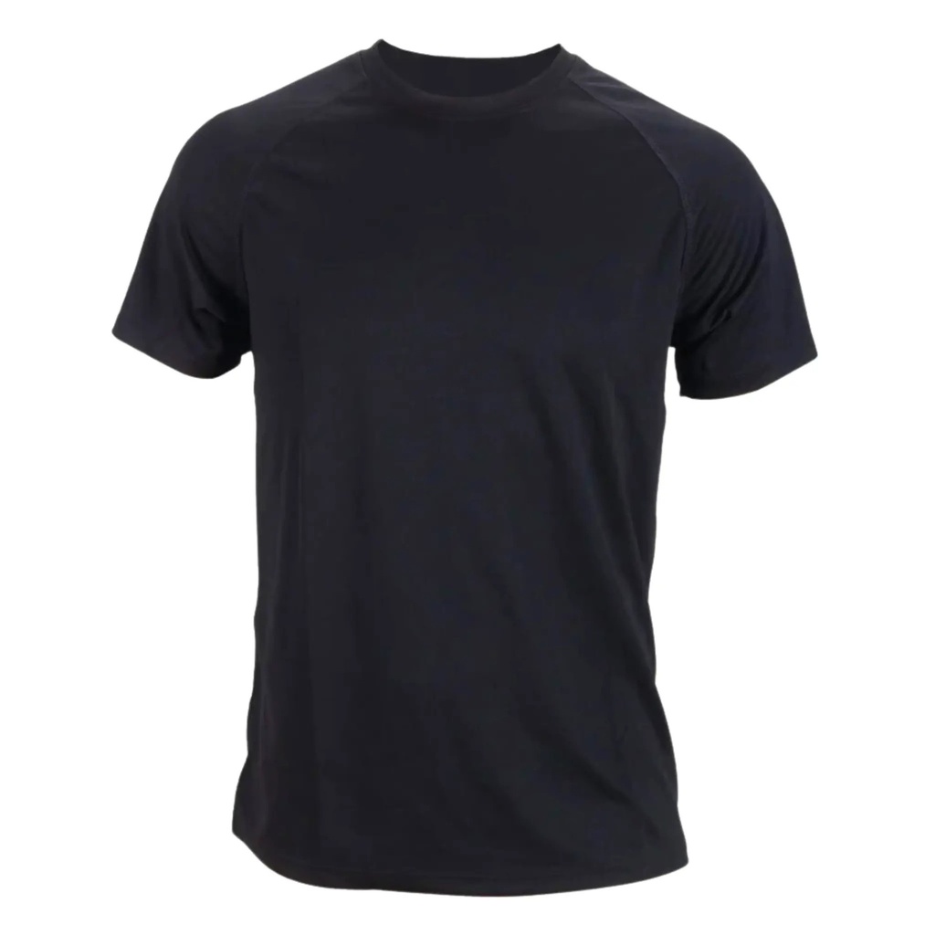 [2294] Cotton T-Shirt (Branded) (Black, short, T-shirt)