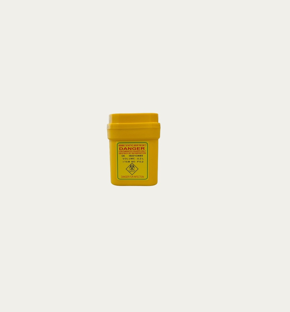 [1137] Flat Sharps Container, 0.2 L